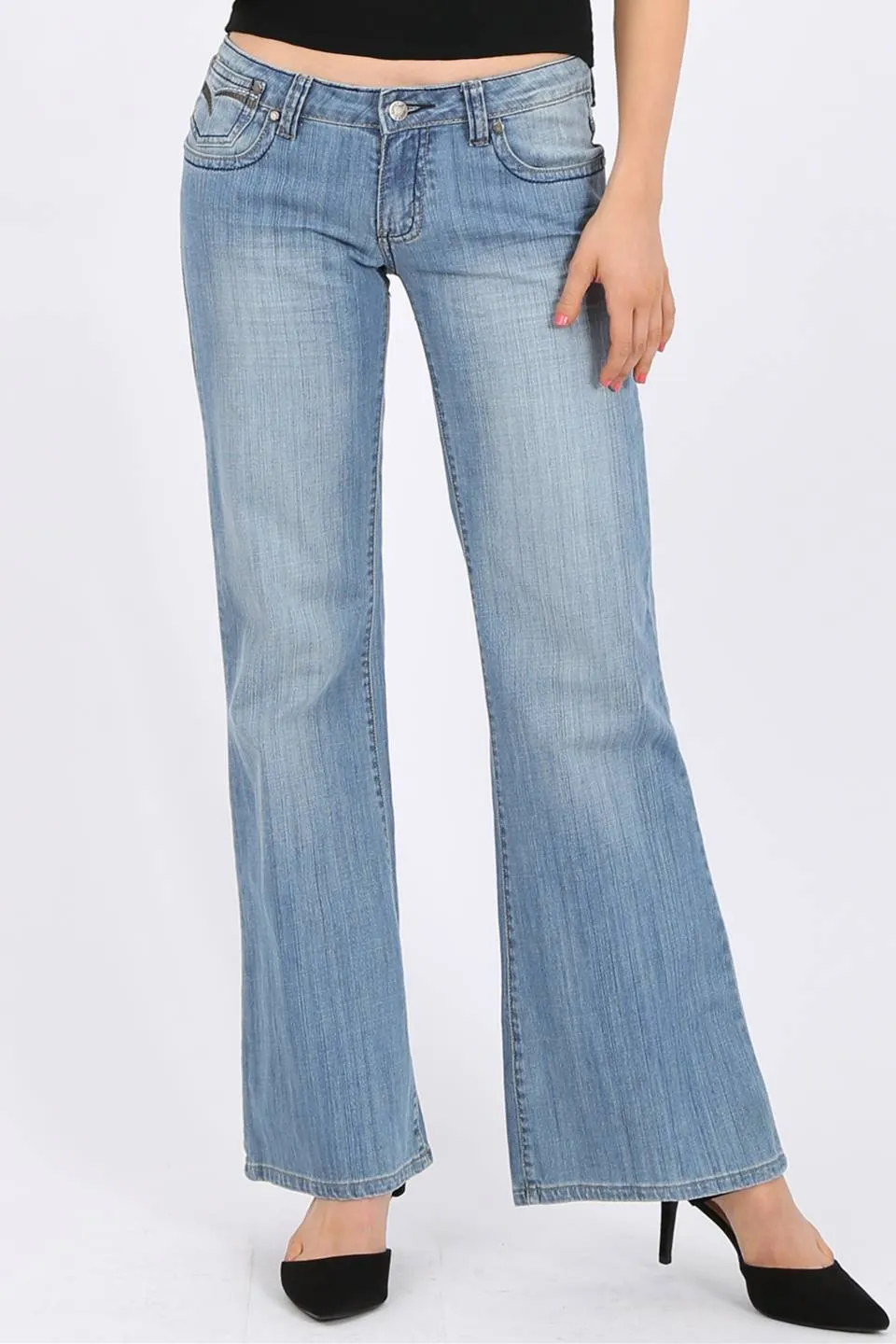 MISS PINKI Fiona wide leg Jeans in light blue