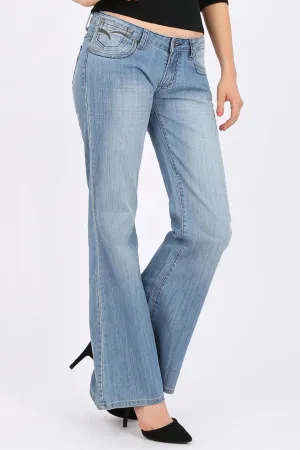 MISS PINKI Fiona wide leg Jeans in light blue