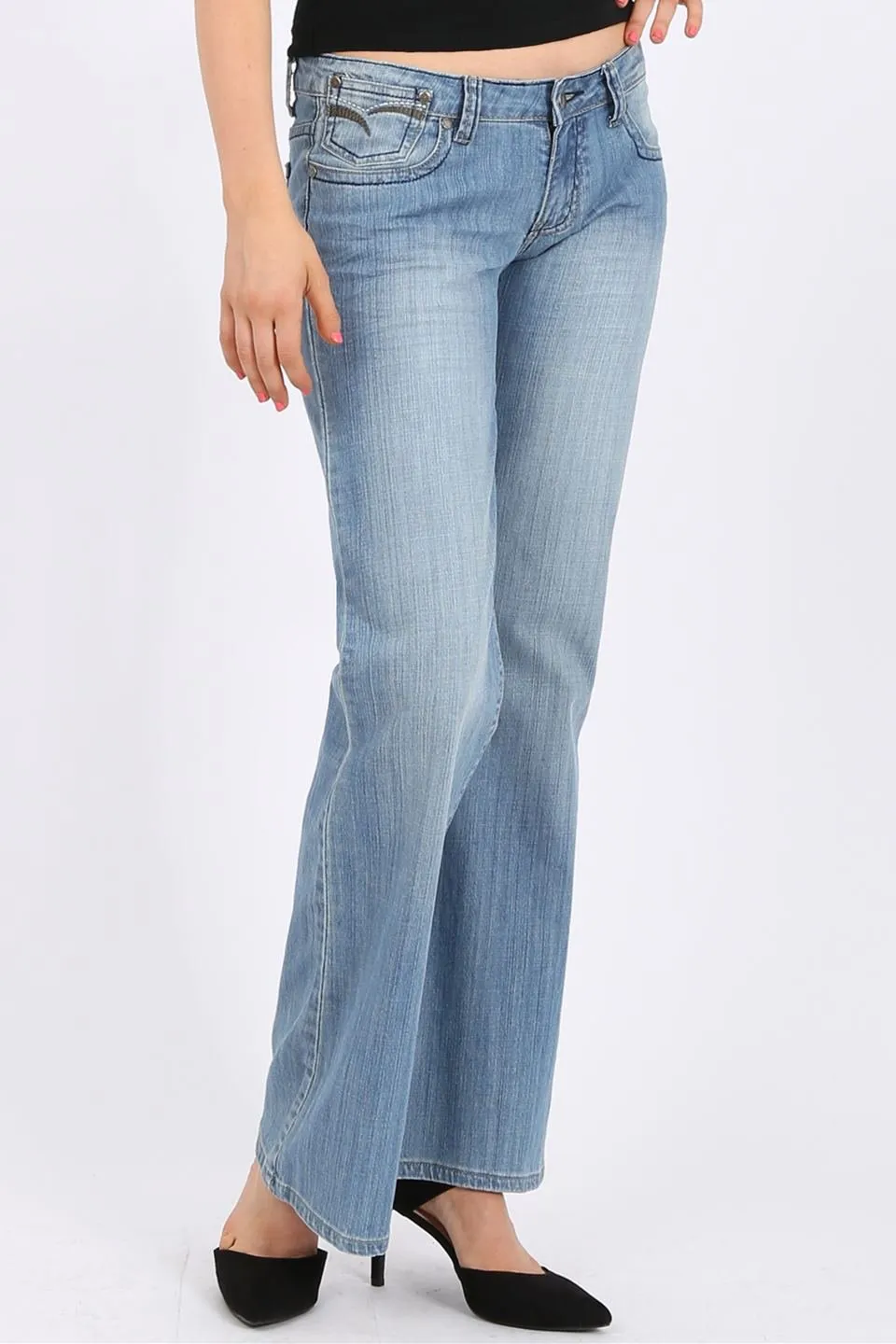 MISS PINKI Fiona wide leg Jeans in light blue