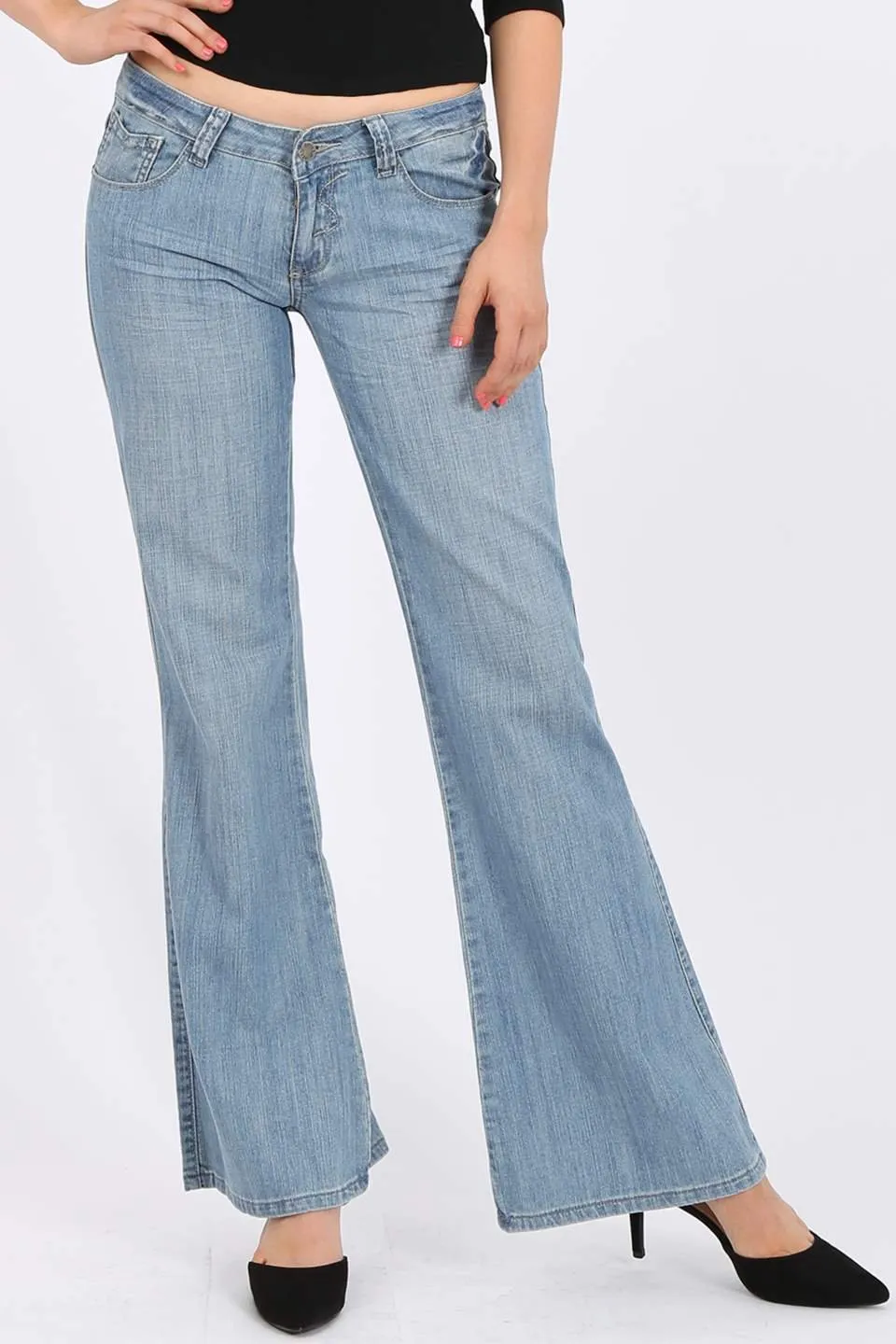 MISS PINKI Lily Wide leg jeans in light blue