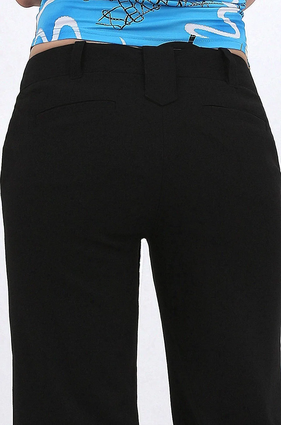 MISS PINKI Millie tailored cuffed work pants in Black