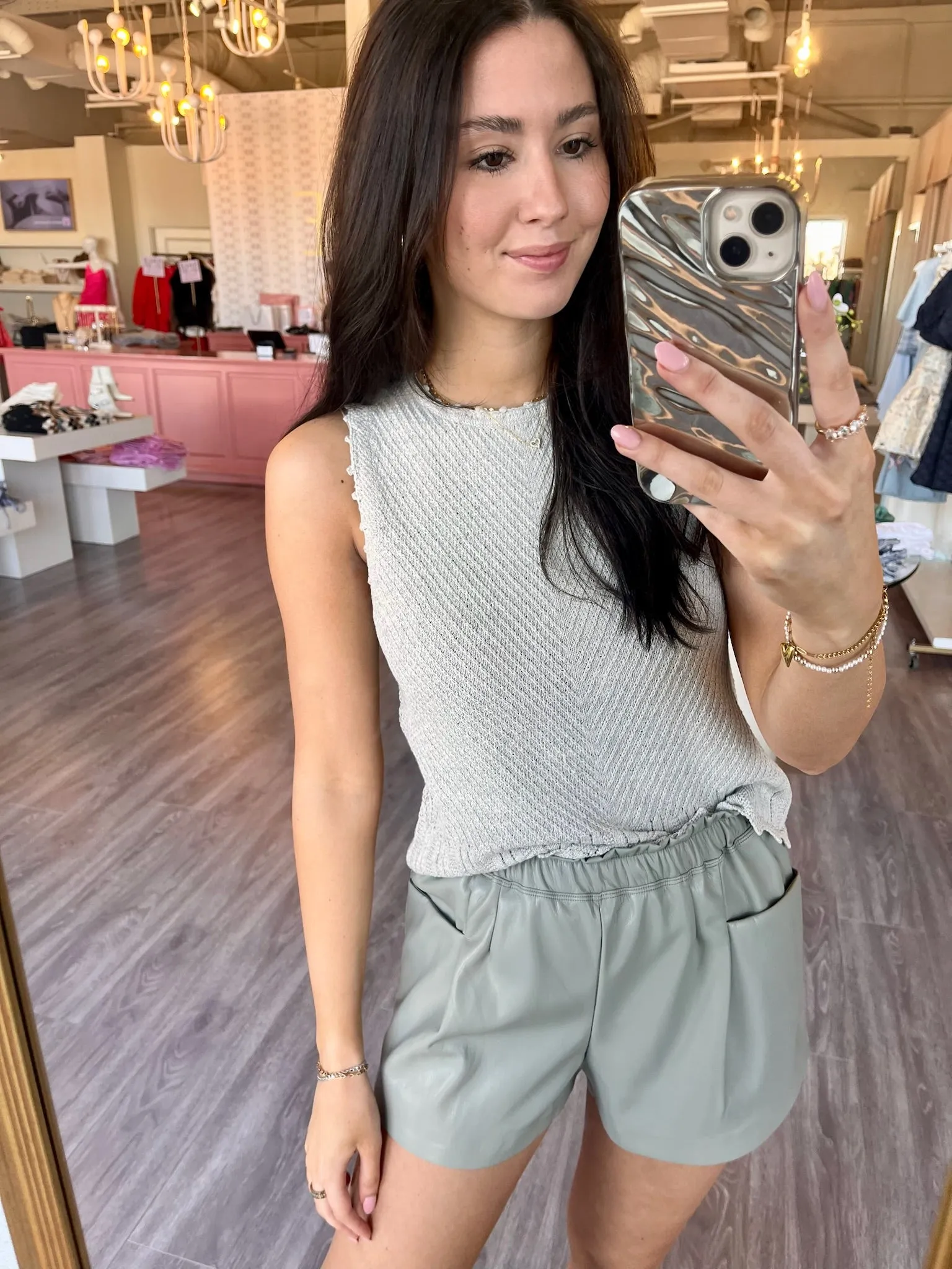 MN1397 Light Sage Slvless Sweater