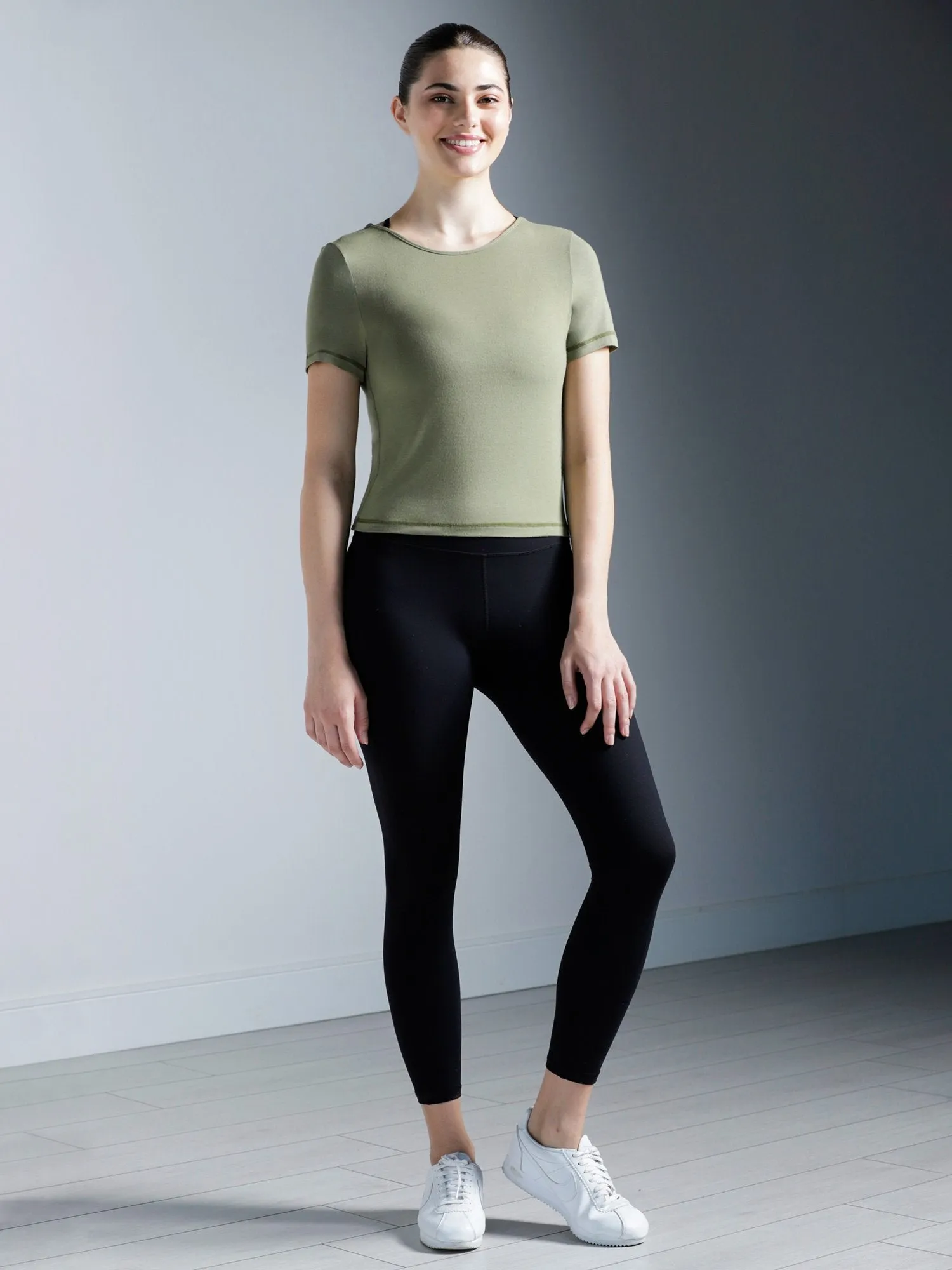 MODAL TWIST TEE 2.0, SAGE