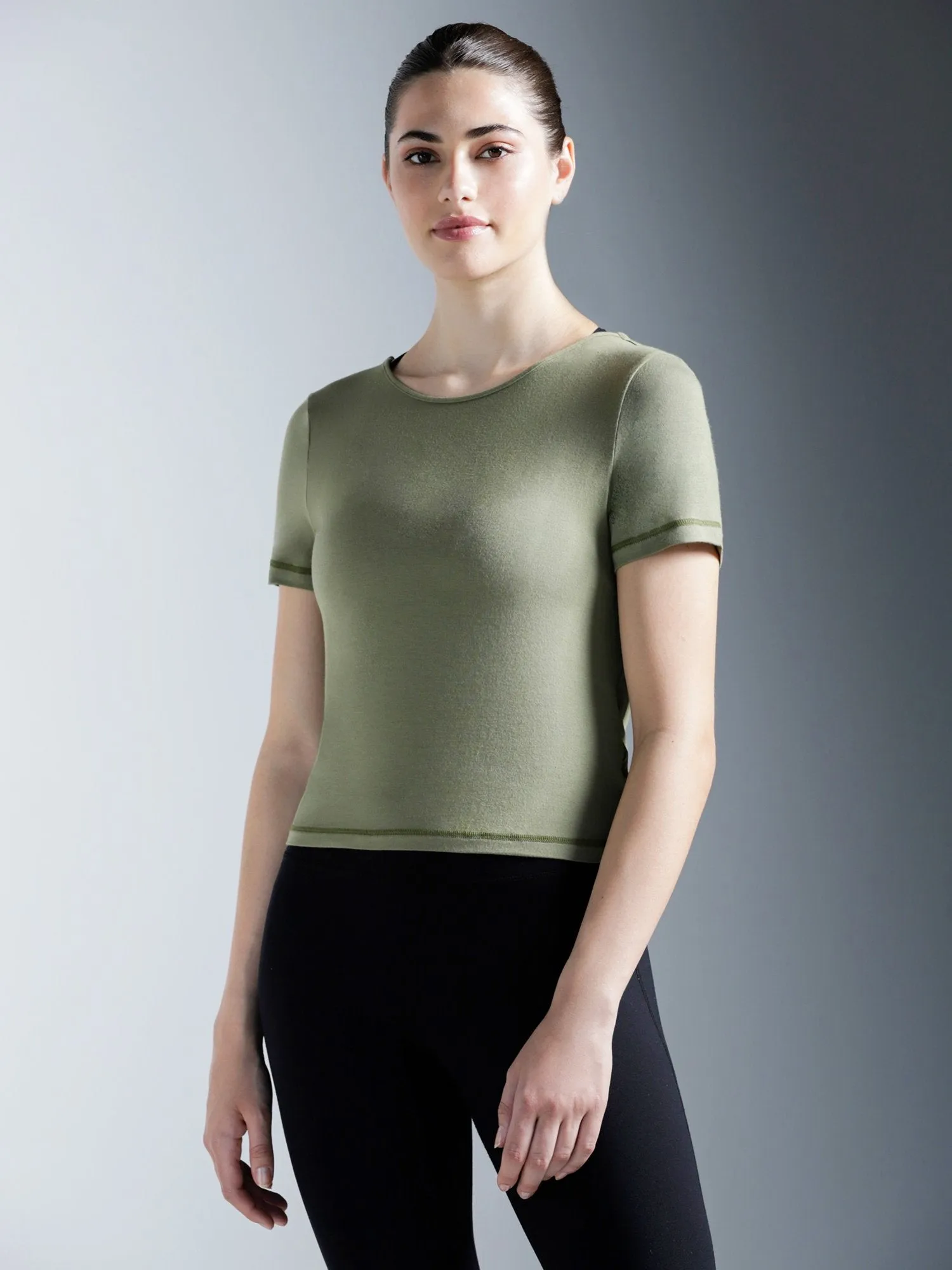 MODAL TWIST TEE 2.0, SAGE