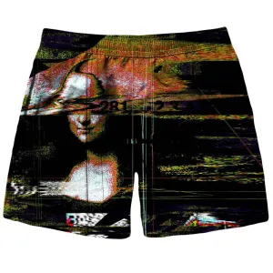 Mona Lisa Colored Glitch Shorts