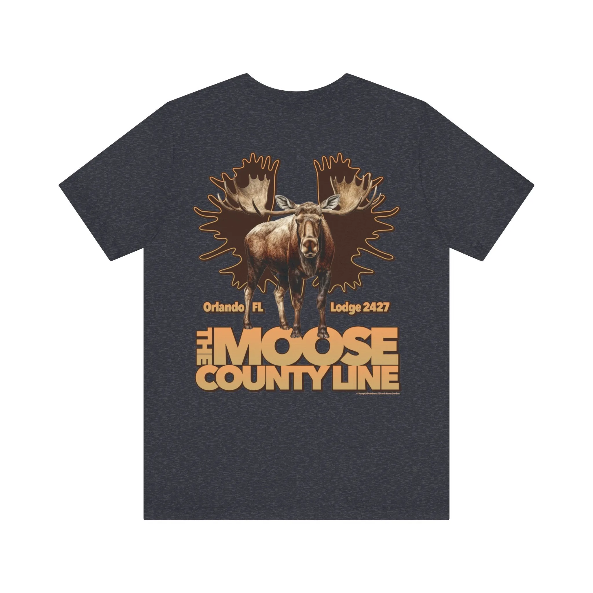 Moose Lodge 2427 - Moose Antlers - Unisex T-Shirt (Front & Back Print)
