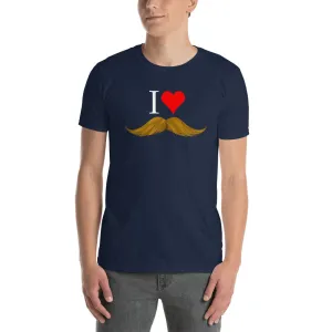 Movember T Shirts I love Mustache T Shirts Navy I Love Blond Mustaches T Shirt for Men
