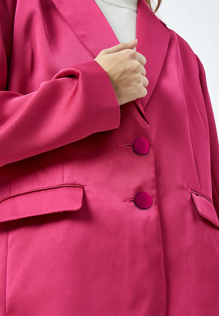 MSJustina Sateen Blazer - Super Pink
