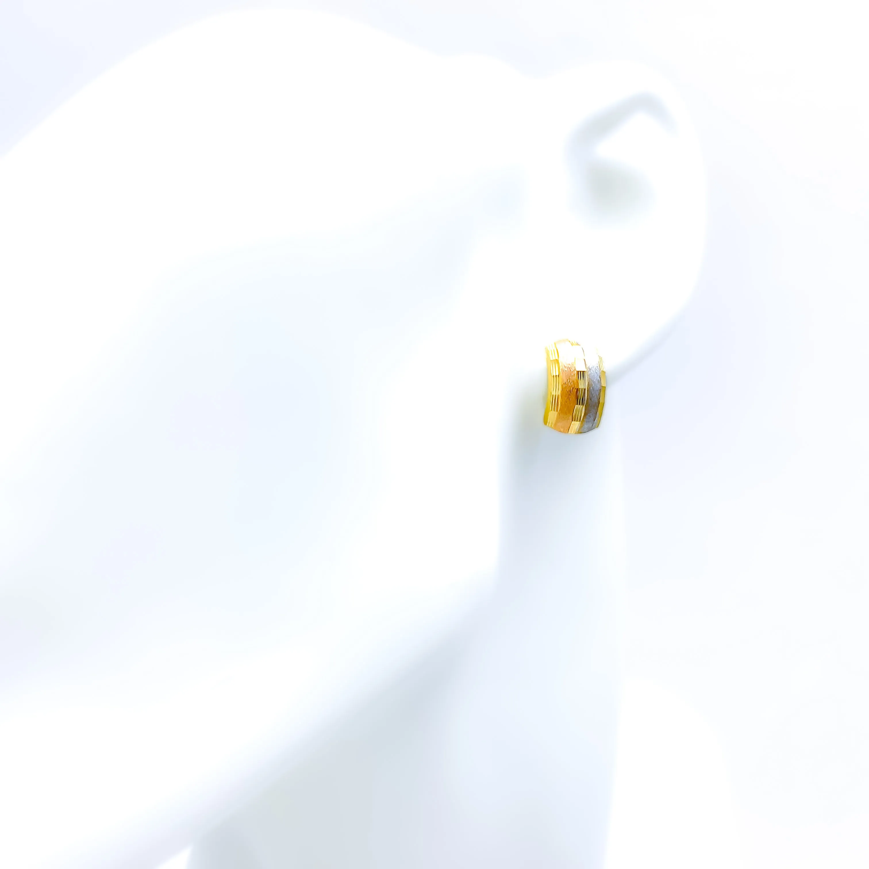 Multi-Tone Dainty 22k Gold Earrings