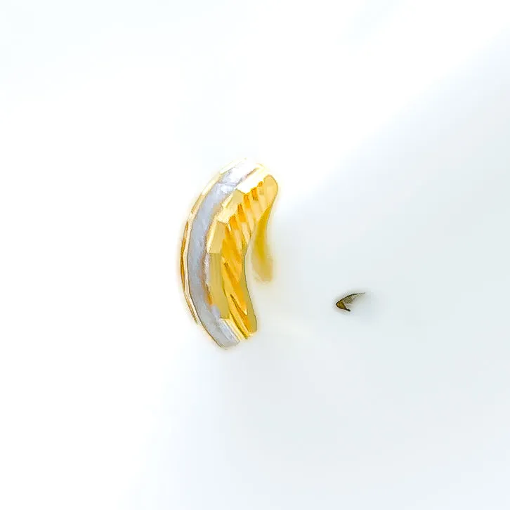 Multi-Tone Dainty 22k Gold Earrings