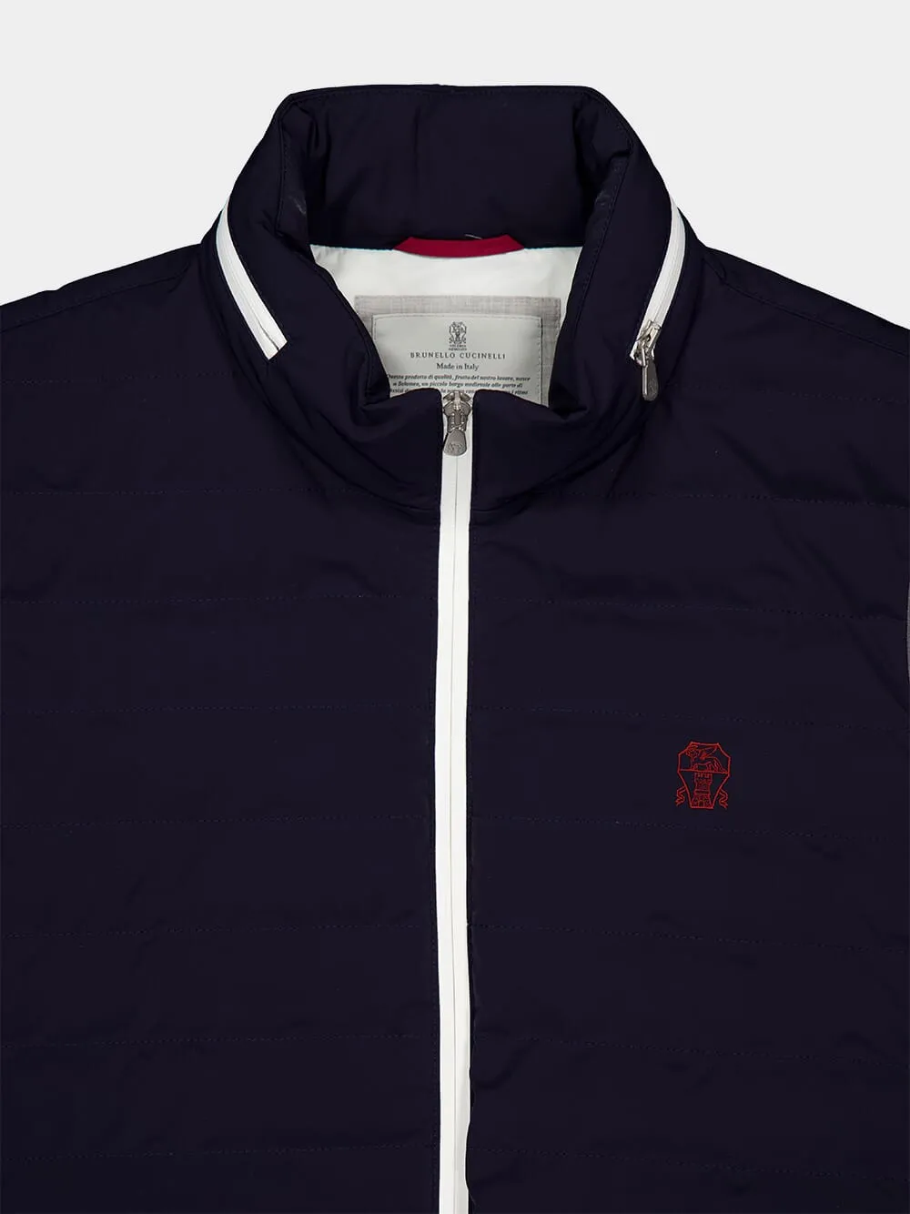 Navy Bonded Nylon Down Vest