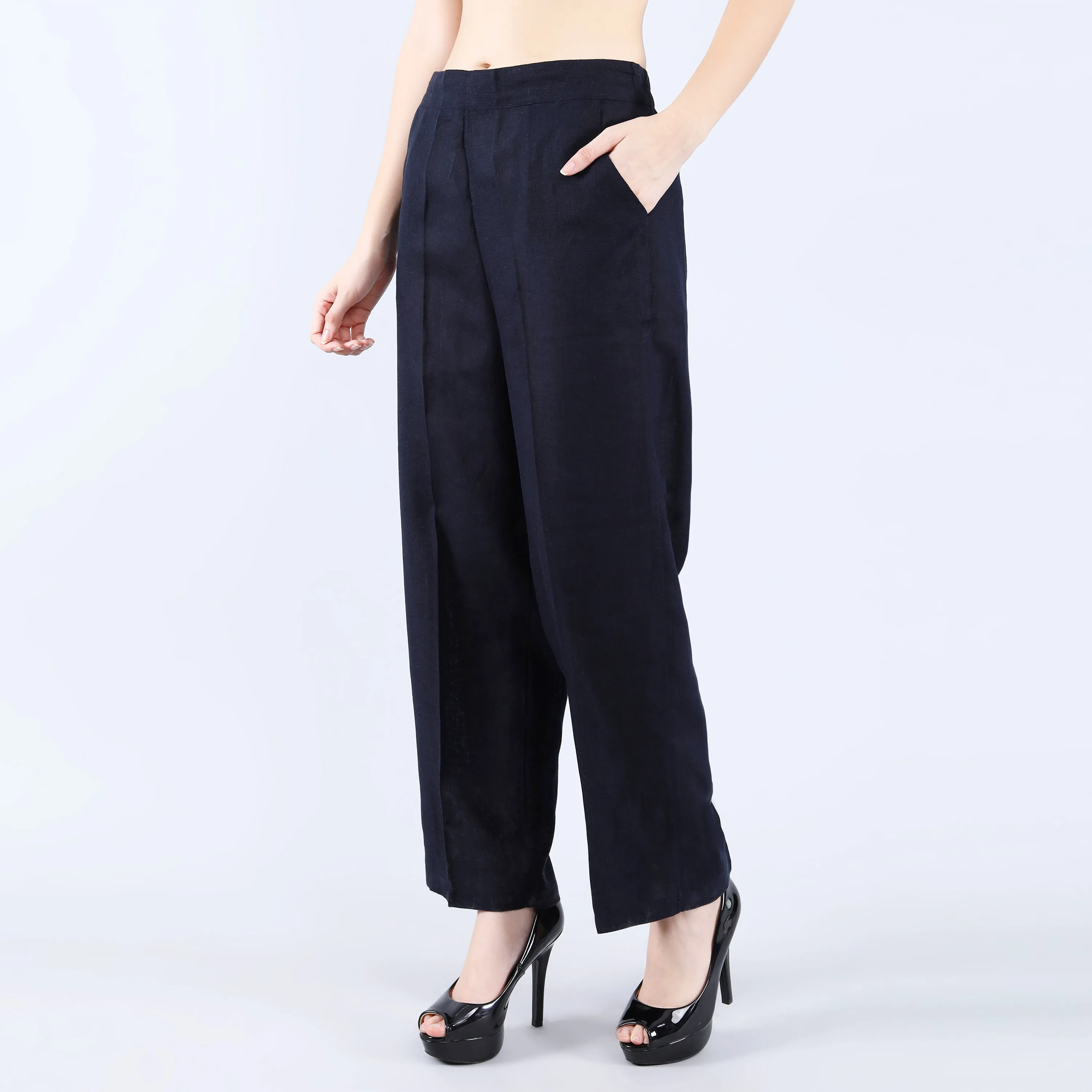Navy Solid Pant