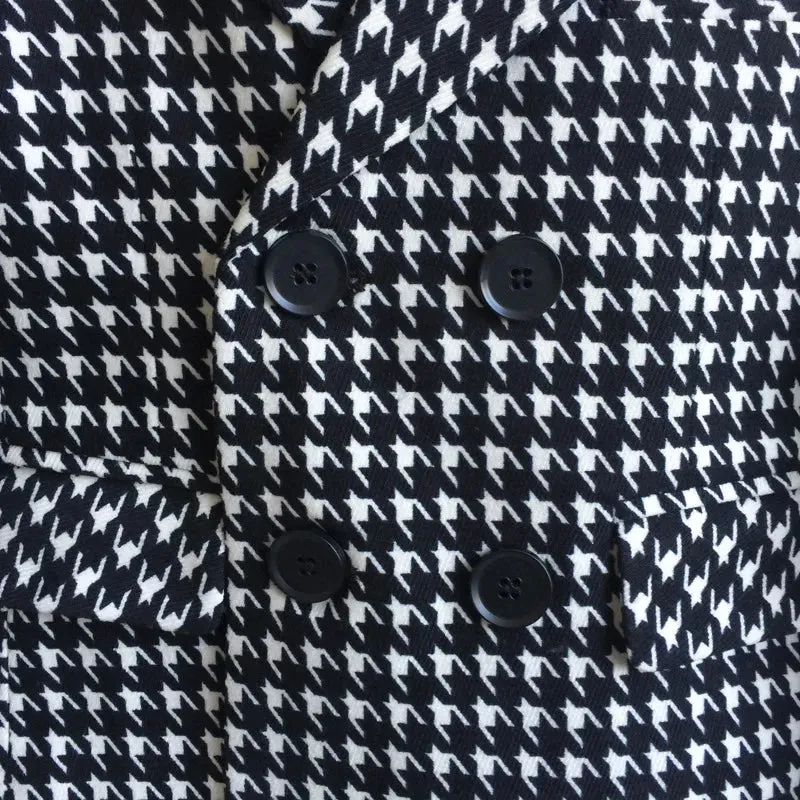 New Children'S Houndstooth Formal Suit Set Boys Wedding Birthday Party Performance Costume Kids Double Breasted Blazer Pants Clothes