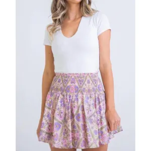 NEW KARLIE floral smock skort in violet floral