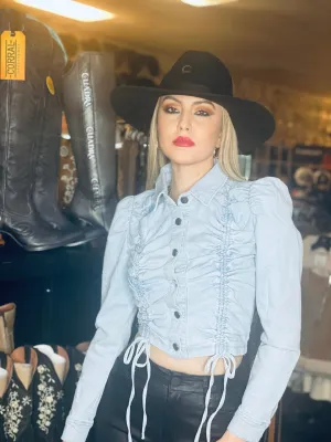Nicole Light Denim Top