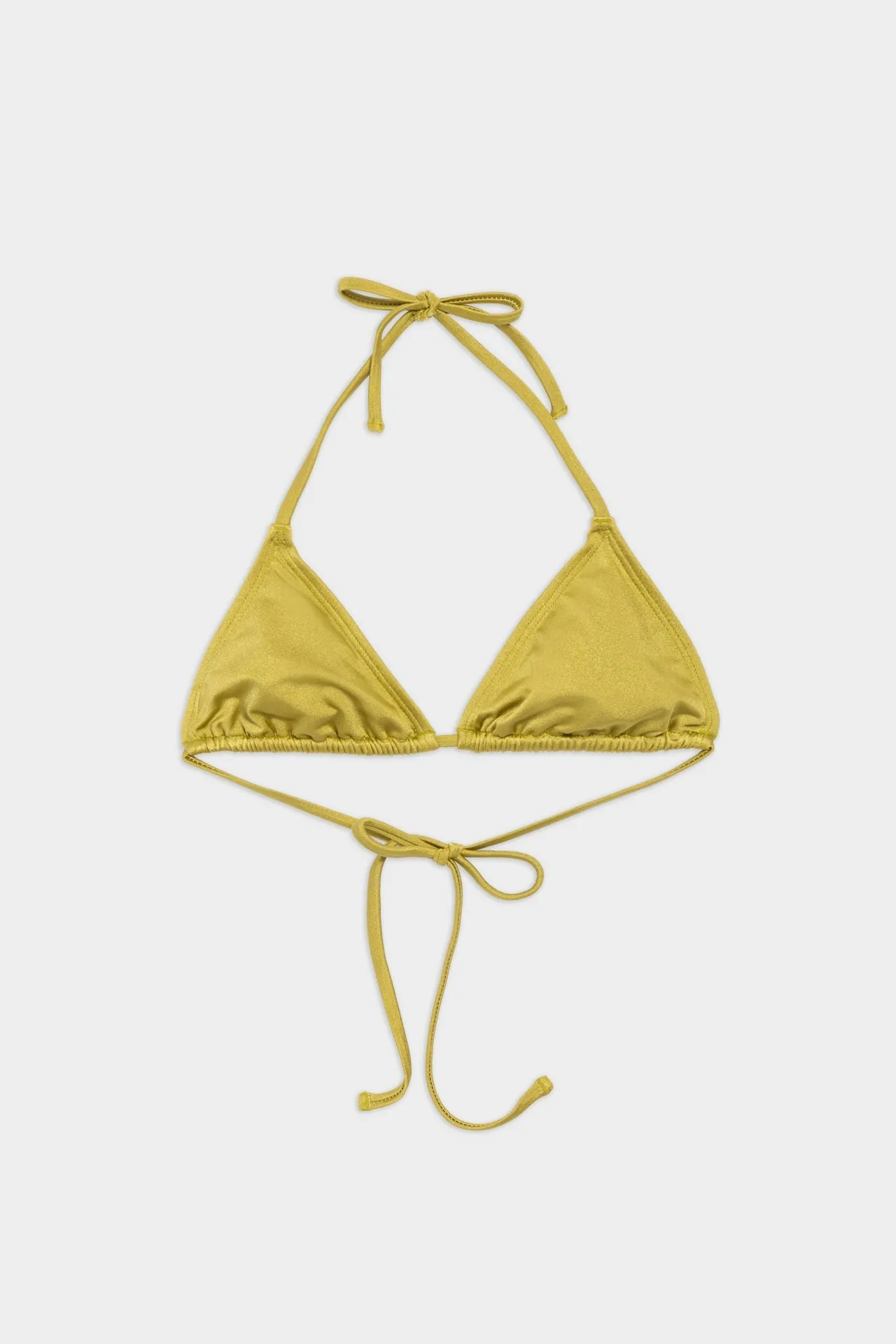 Nu Swim: Drip Tie Bikini Top - Sulphur