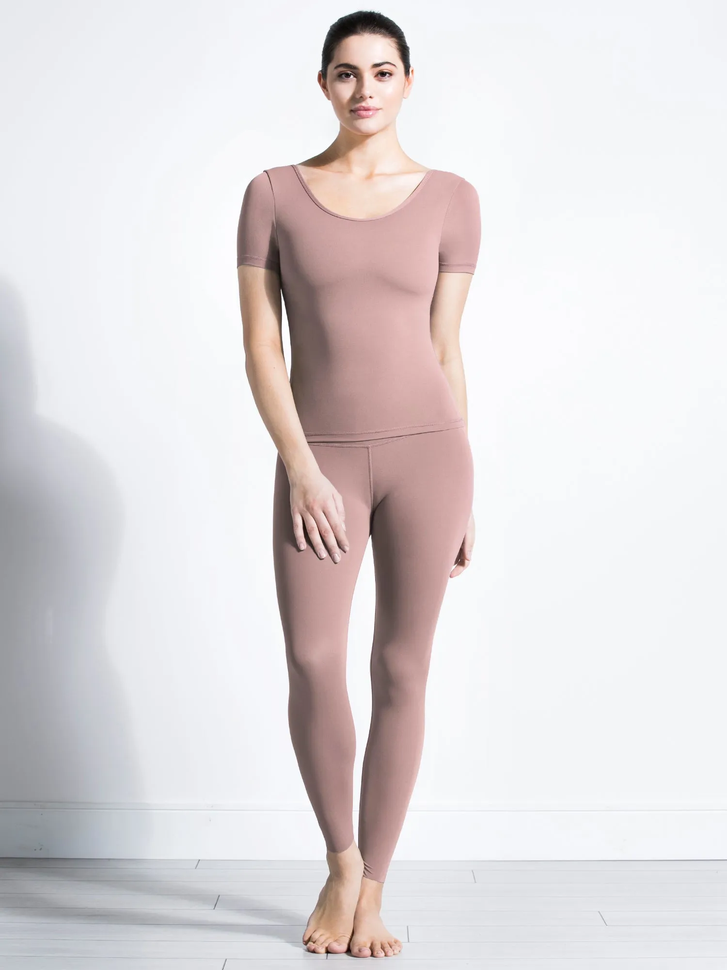 NUDE SHAPE TEE, ASH MAUVE