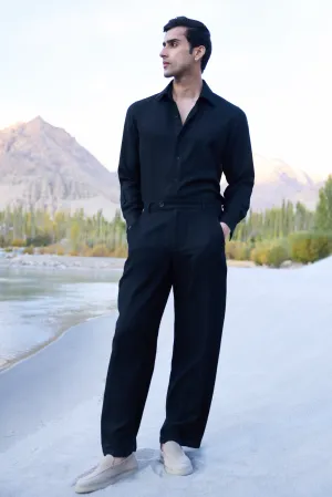 Nyoma Woollen Shirt- MAN (Black)