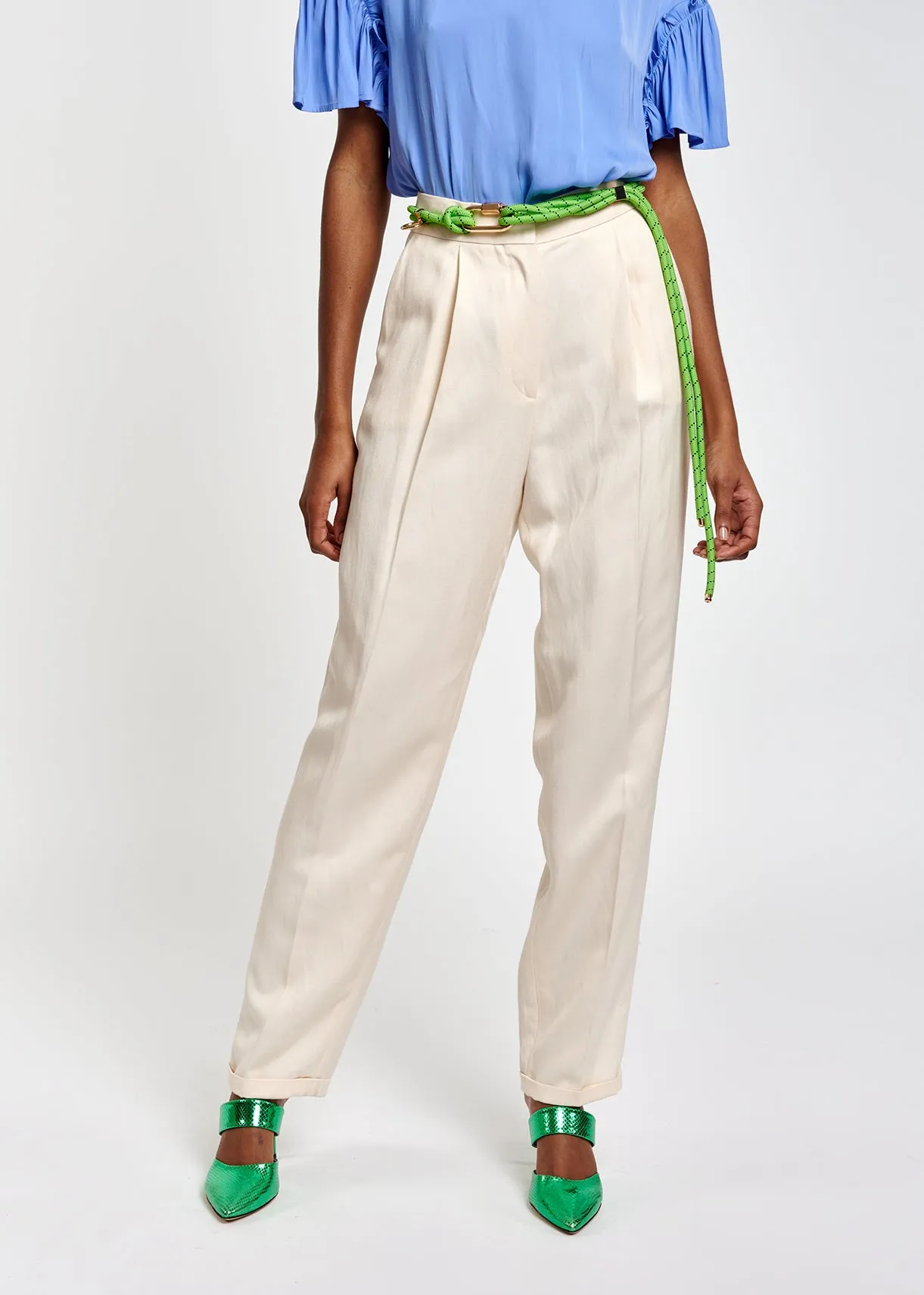 Off-white tailored mid-rise pants