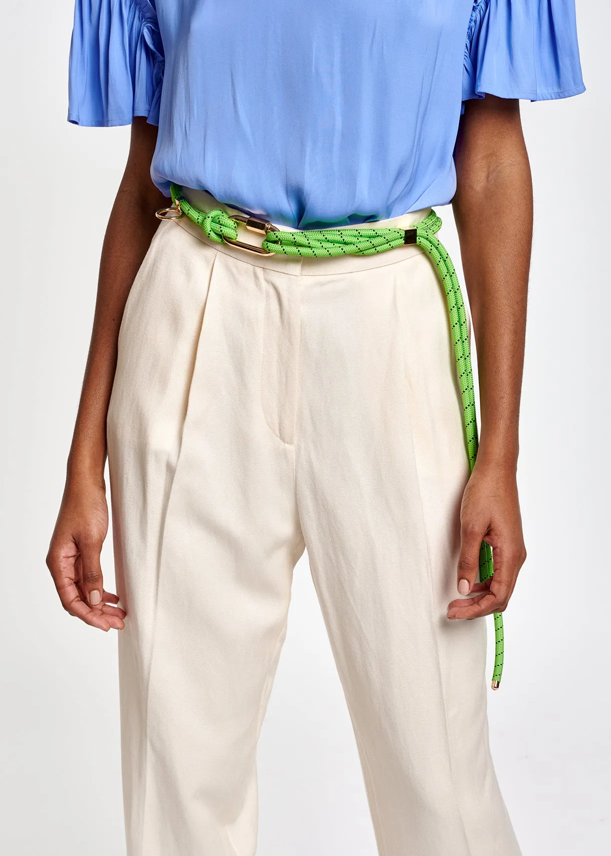 Off-white tailored mid-rise pants