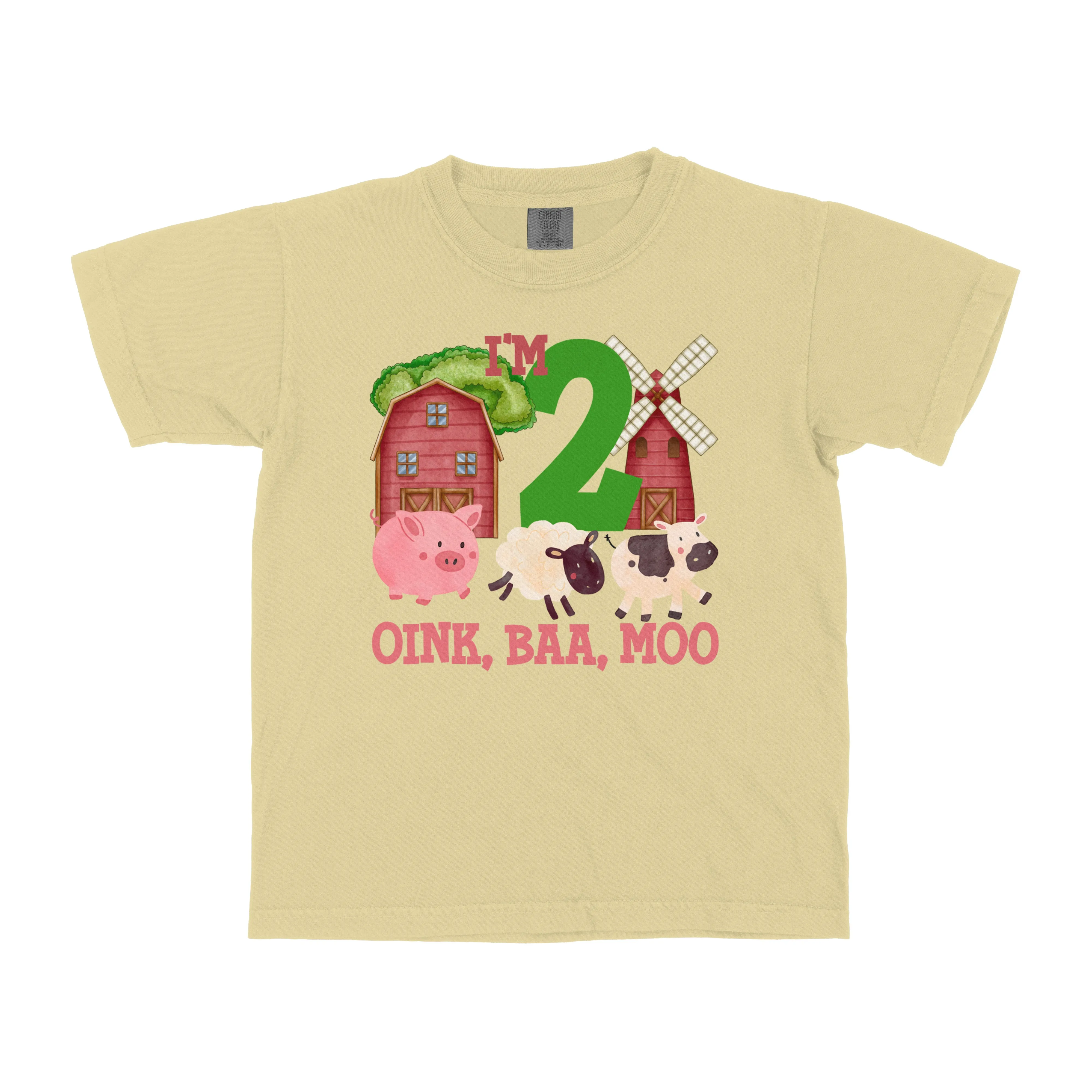 OINK BAA MOO FARM BIRTHDAY CUSTOM YOUTH SHIRT