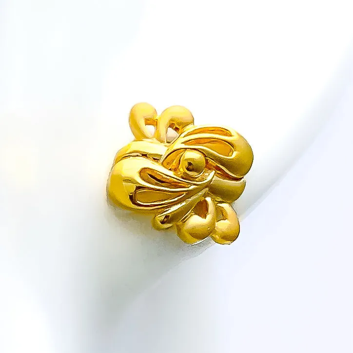 Opulent Dainty 22k Gold Top Earrings