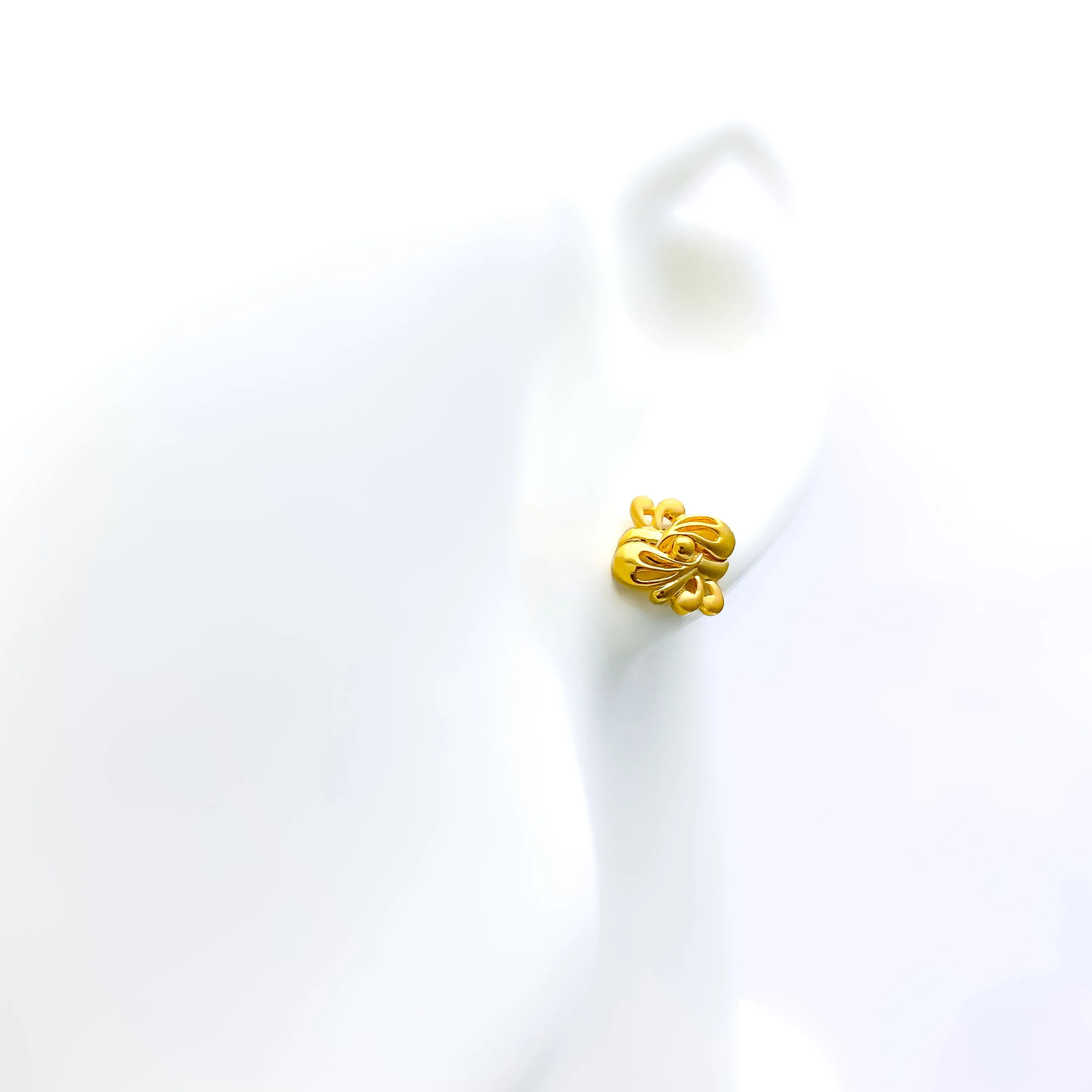 Opulent Dainty 22k Gold Top Earrings