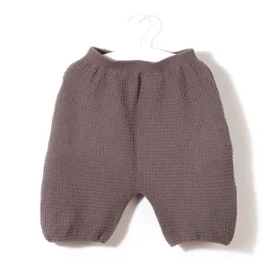 Organic Cotton Waffle Capri Shorts (Choco)