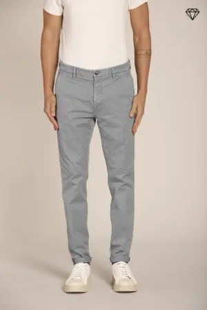 Osaka men's chino pants in cotton modal stretch carrot fit ①