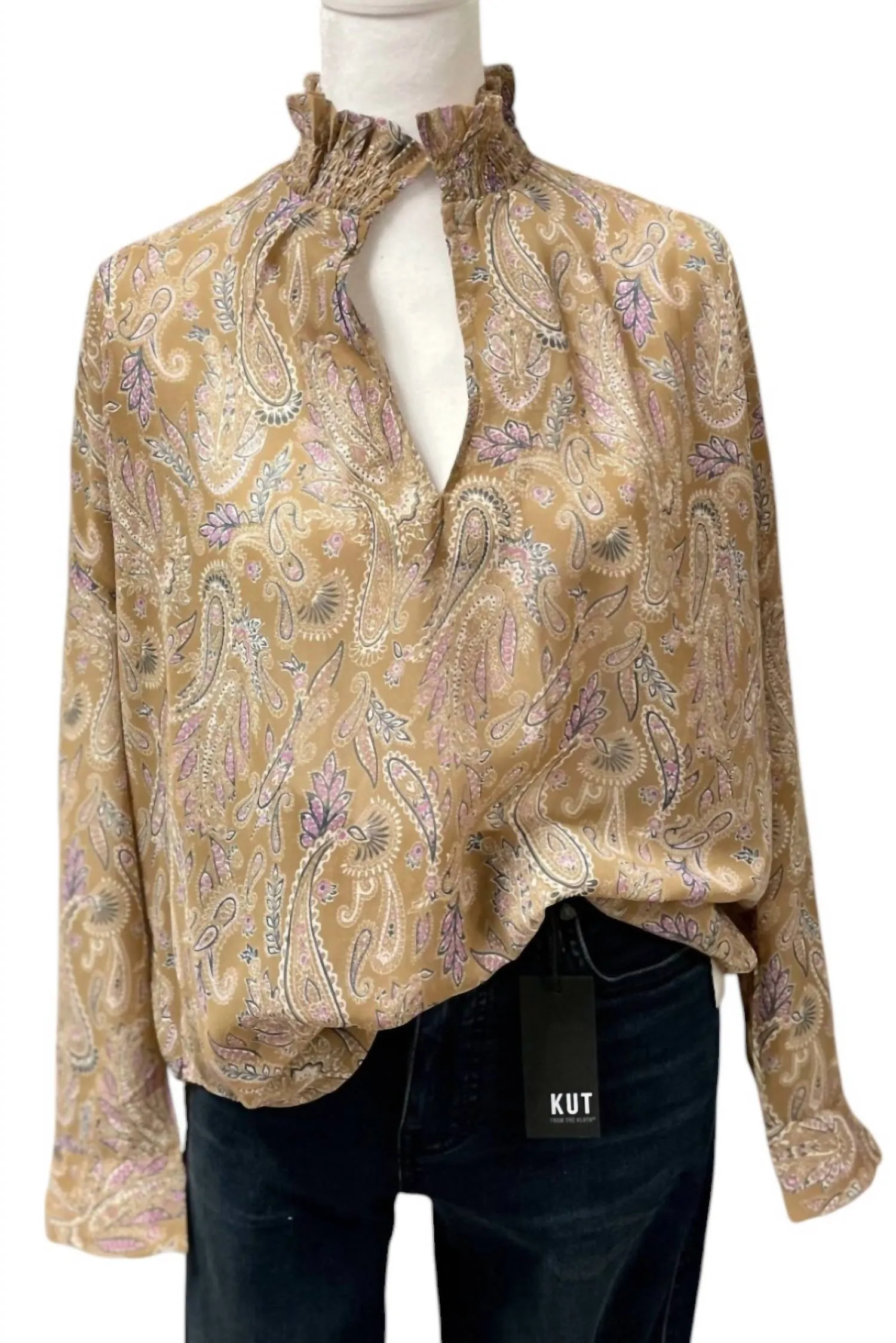 Paisley Blouse In Light Brown