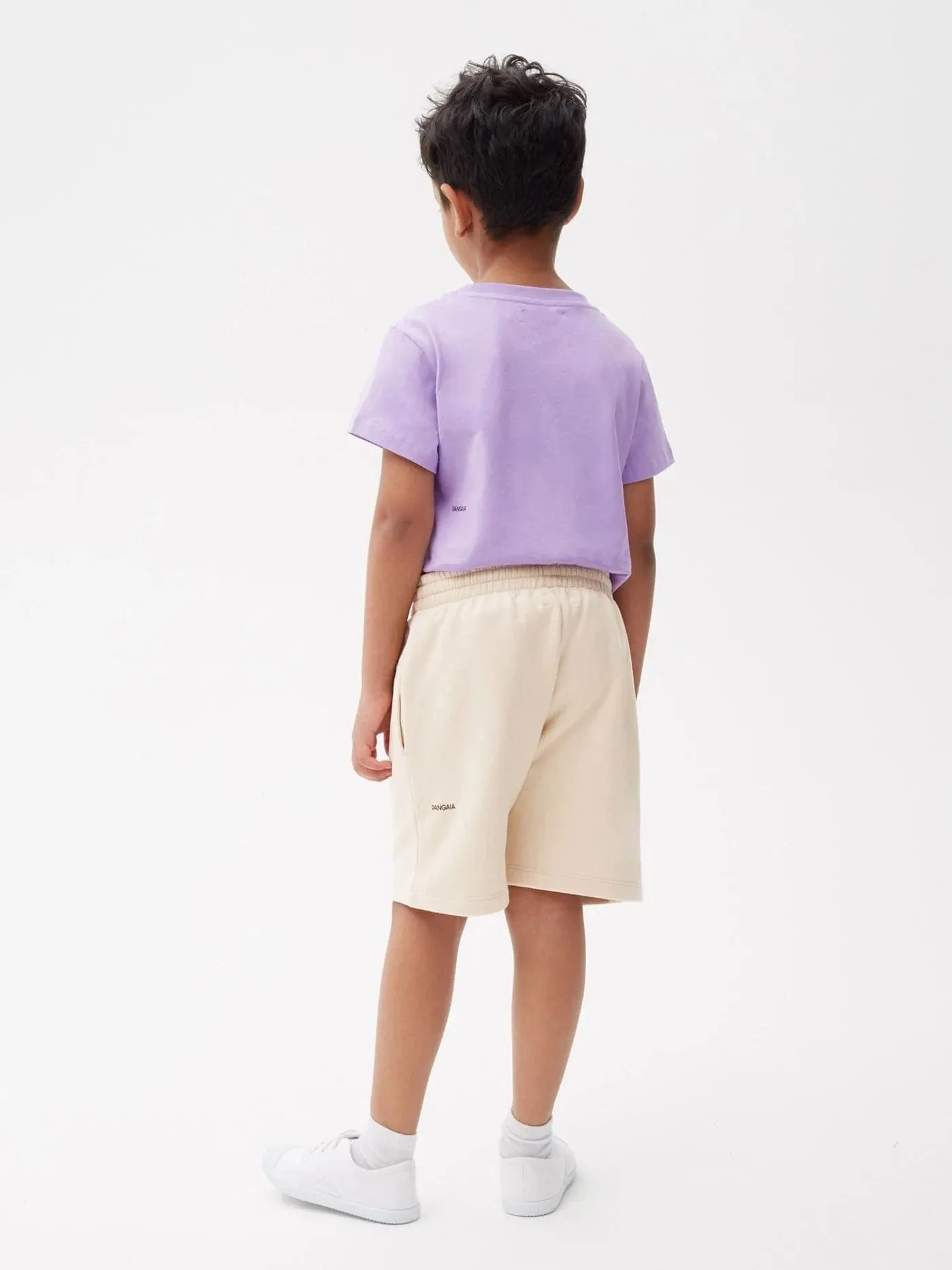 PANGAIA Kids 365 Midweight Long Shorts in Beige