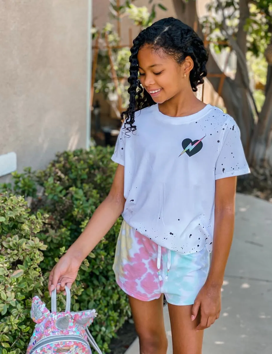 Paper Flower Multi-Color Tie Dye Short