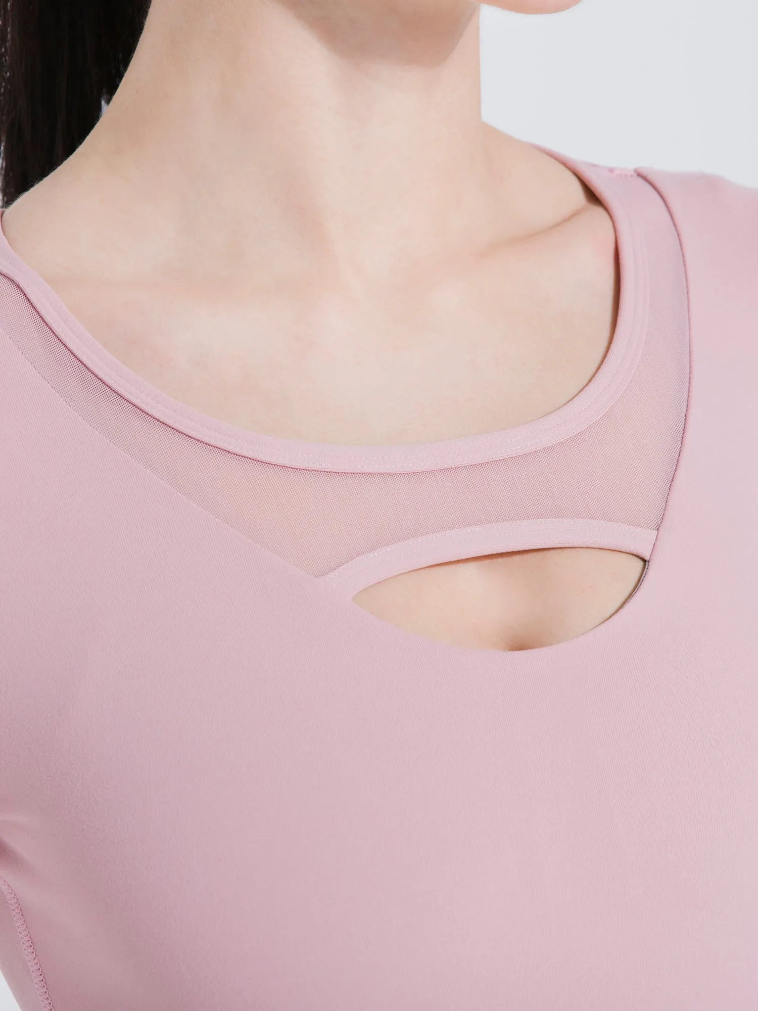 PARALLEL 3/4 SLEEVE TEE, BLUSH