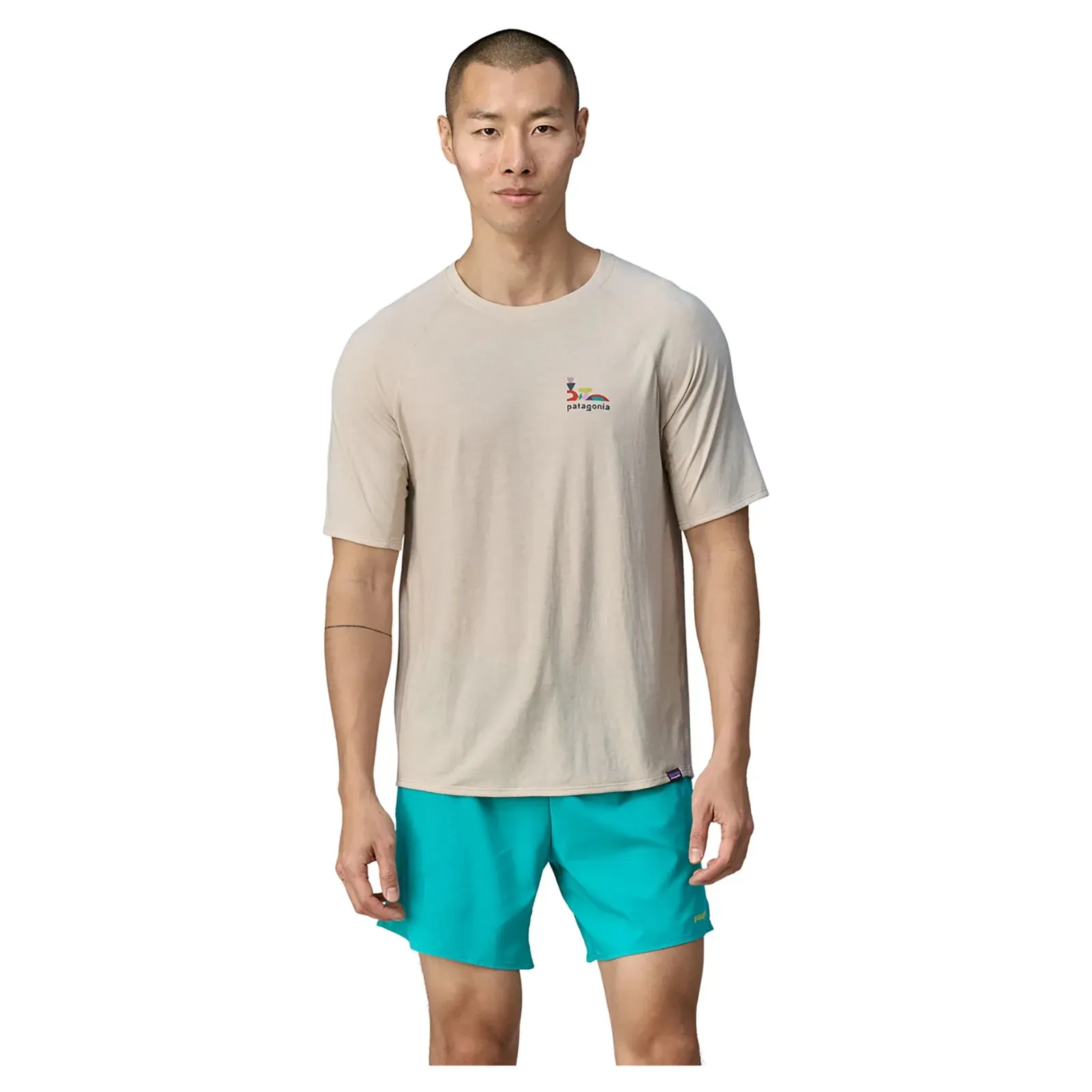 Patagonia Men's Capilene Cool Trail Graphic Shirt - Lose It/Pumice