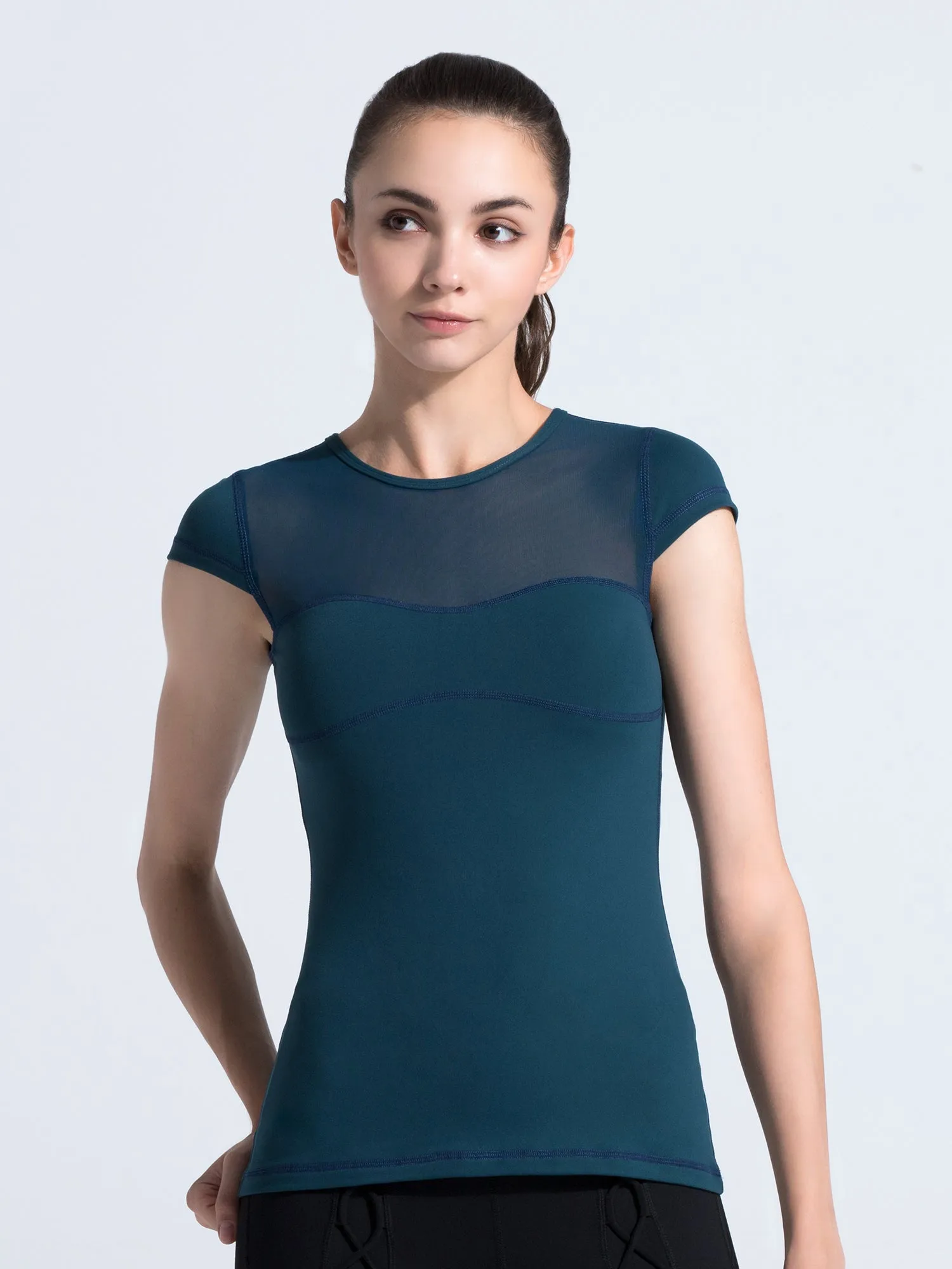 PEARL TEE, LAKE/LAKE MESH