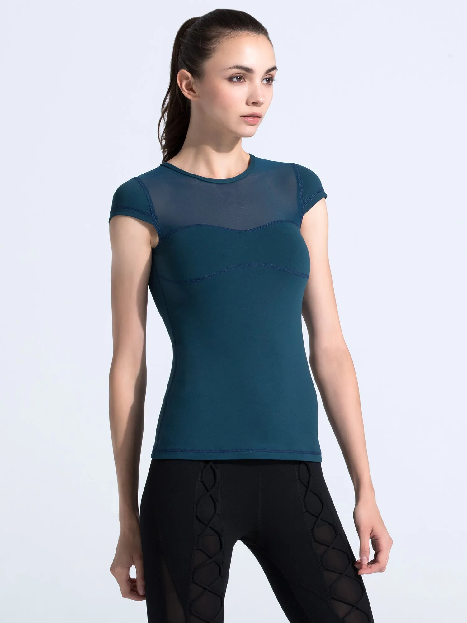 PEARL TEE, LAKE/LAKE MESH