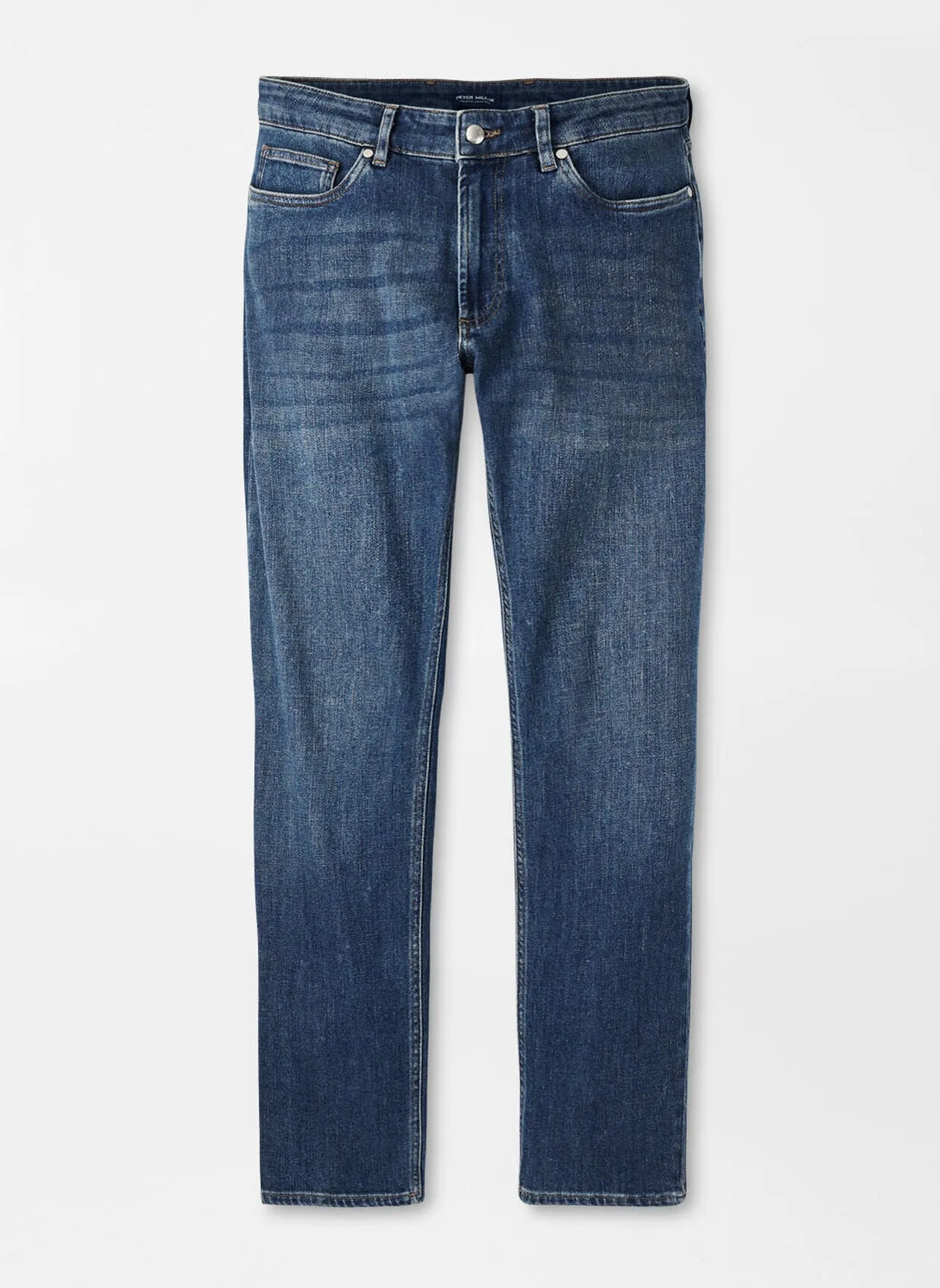 Peter Millar Mens Tailored Fit Vintage Washed Five-Pocket Denim - TRUE BLUE WASH