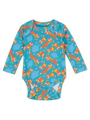 Piccalilly Short Sleeve Baby Bodysuit - Foxes
