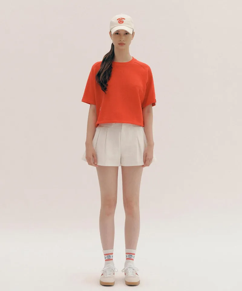PIV'VEE ee Logo Half Sleeve Sweatshirt - Cherry Red