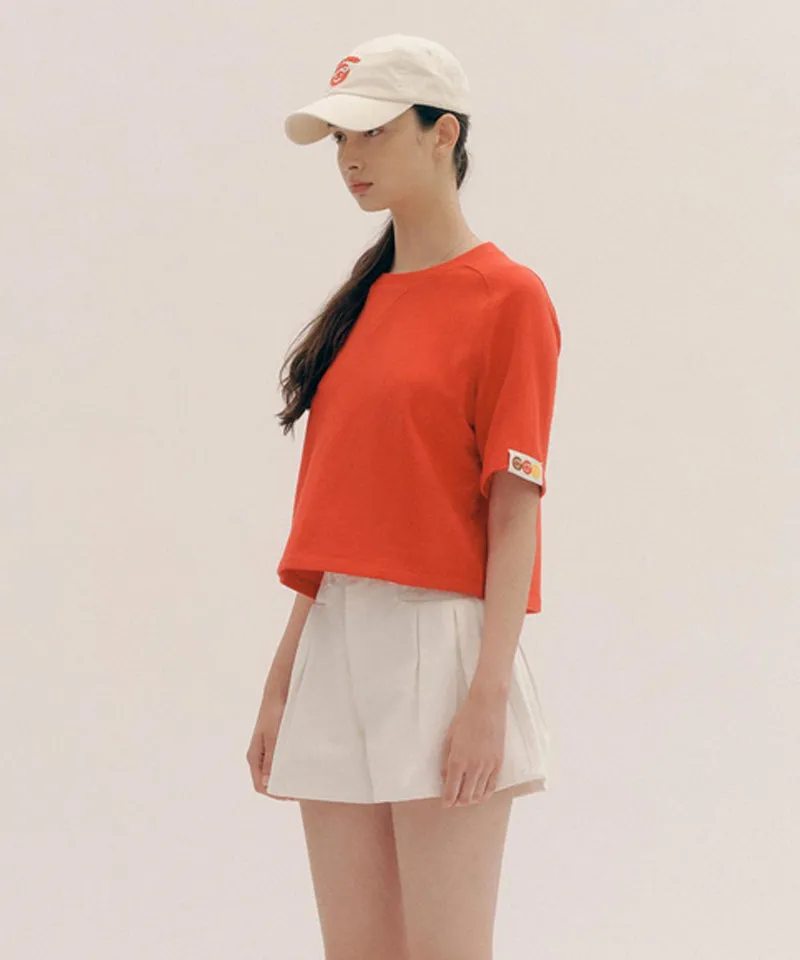 PIV'VEE ee Logo Half Sleeve Sweatshirt - Cherry Red