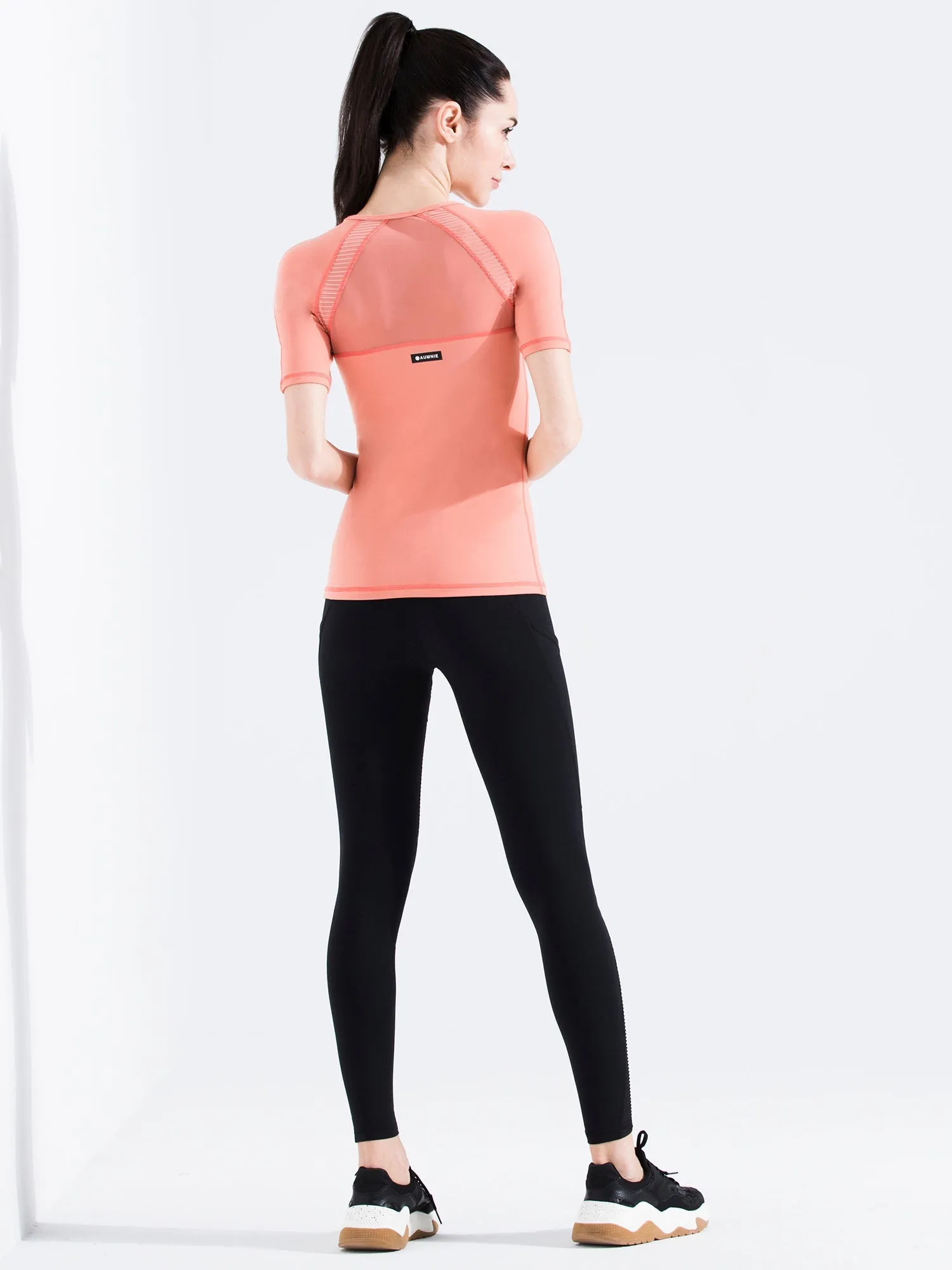 PLEATED MESH TEE, CALIFORNIA