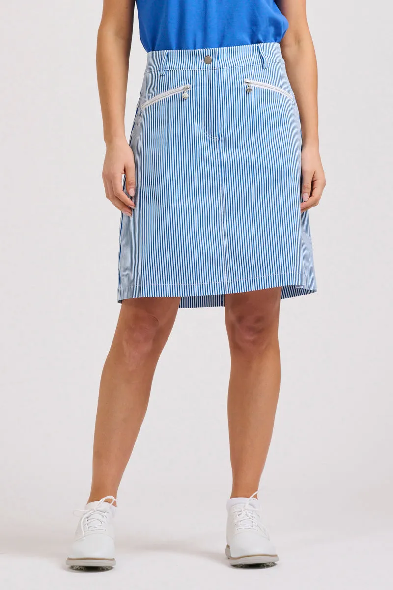 Portsea Skort - Cobolt Blue Stripe