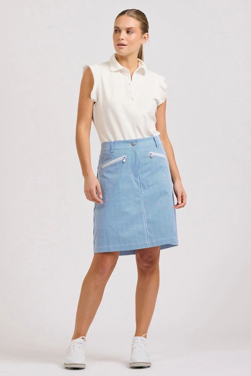 Portsea Skort - Cobolt Blue Stripe