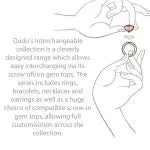 Qudo Bottone 10mm Gold Topper - Light Amber