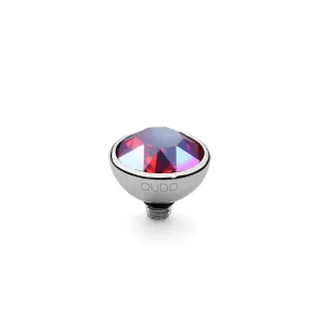 Qudo Bottone 10mm Silver Topper - Light Siam Shimmer