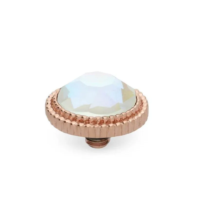 Qudo Fabero 10mm Rose Gold Topper - Light Grey Delite