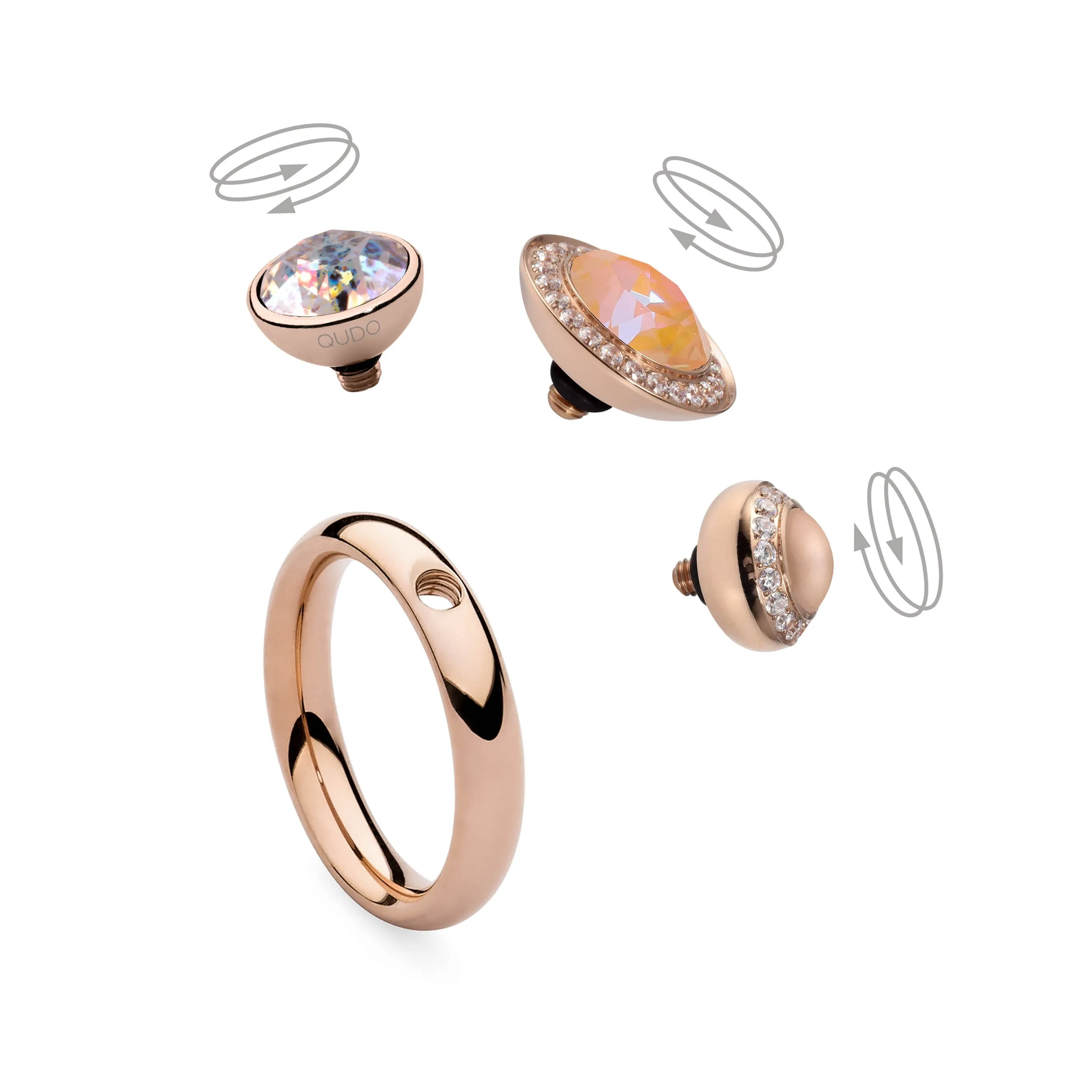 Qudo Fabero 15mm Gold Topper - Comet Argent Light