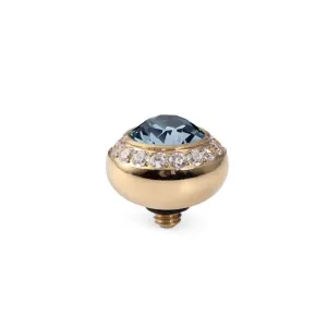 Qudo Tondo Deluxe 10mm Gold Topper - Light Sapphire