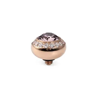 Qudo Tondo Deluxe 10mm Rose Gold Topper - Light Amethyst