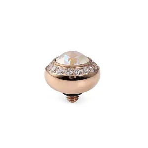 Qudo Tondo Deluxe 10mm Rose Gold Topper - Light Grey Delite